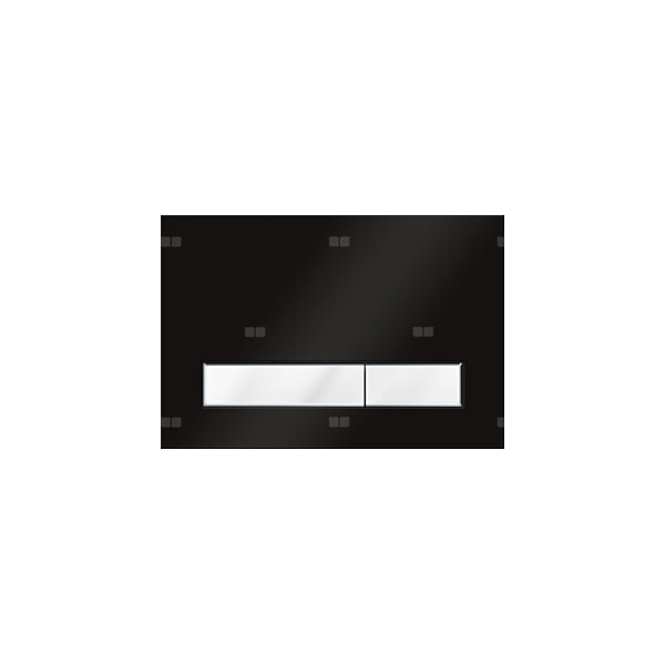 Przycisk spłukujący do stelaża (Mechaniczny) KK-POL M08 V1 tworzywo, kolor czarny mat / biały połysk