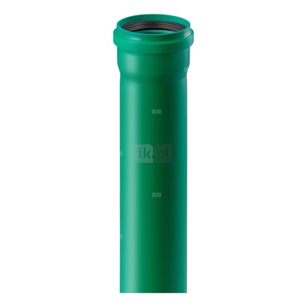 Rura kanalizacyjna zewnętrzna pp-md MAGNAPLAST KG2000 110 x 1000 x 3.4 z kielichem kolor zielony, klasa SN 10
