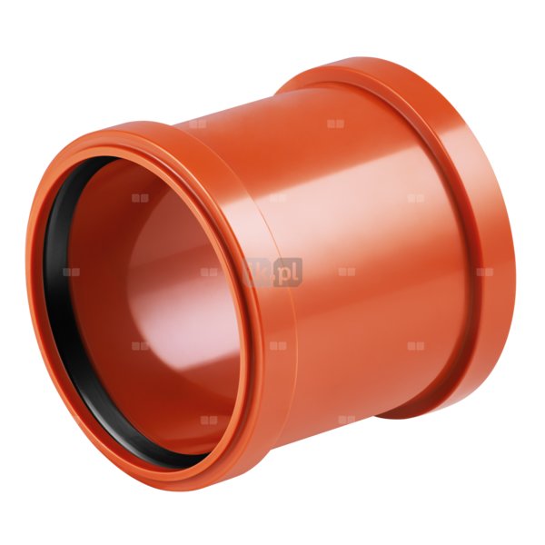 Mufa przesuwna MAGNAPLAST KG KGU, PVC-U (pomarańczowy), DN 110 (ww x ww), do kanalizacji