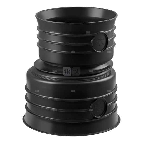 Złącze MAGNAPLAST MAGNACOR MCR redukcja, PP (czarny), DN 250 x DN 200 (ww x wz), do kanalizacji