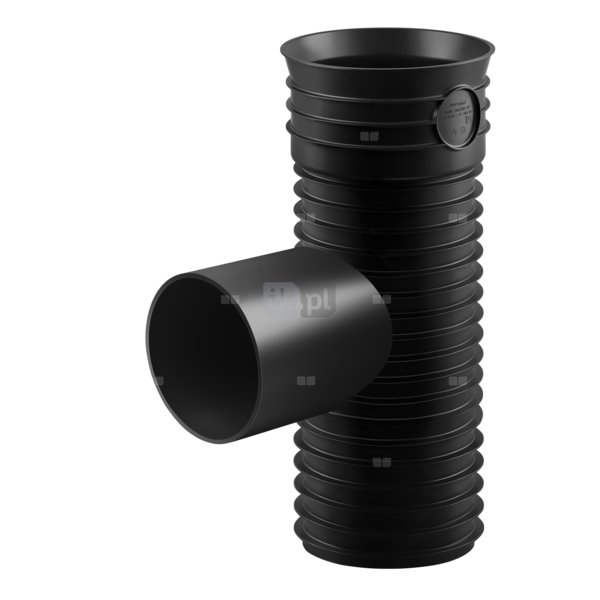 Trójnik MAGNAPLAST MAGNACOR MCEA-KG 90' PP DN 200 (ww x ww x wz), kolor czarny