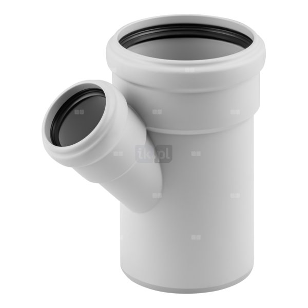 Trójnik MAGNAPLAST SKOLAN safe dBEA 45' PP DN 110 x DN 56 x DN 110 (ww x ww x wz), kolor biały