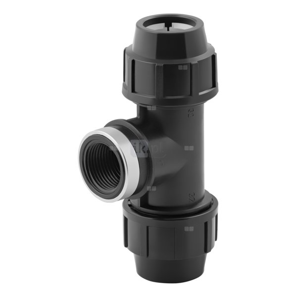 Trójnik skręcany z gwintem wewnętrznym do rur PE PN16 20 mm x 1/2