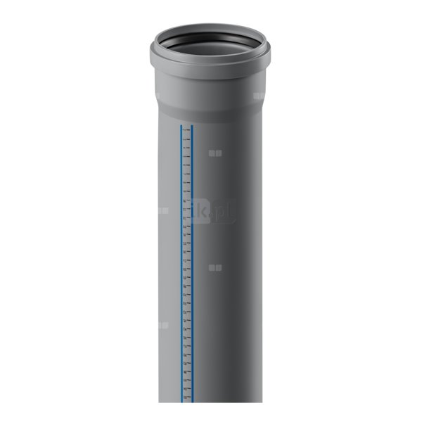 Rura kanalizacyjna wewnętrzna MAGNAPLAST HTEM HTplus PP (PP) 110 x 2000 x 2.7 mm z kielichem, szara