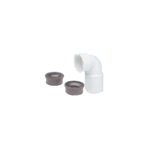 Kolano 90' MAGNAPLAST SKOLAN safe OBSW, PP (biały), DN 50 x DN 40 (wz x ww), do kanalizacji