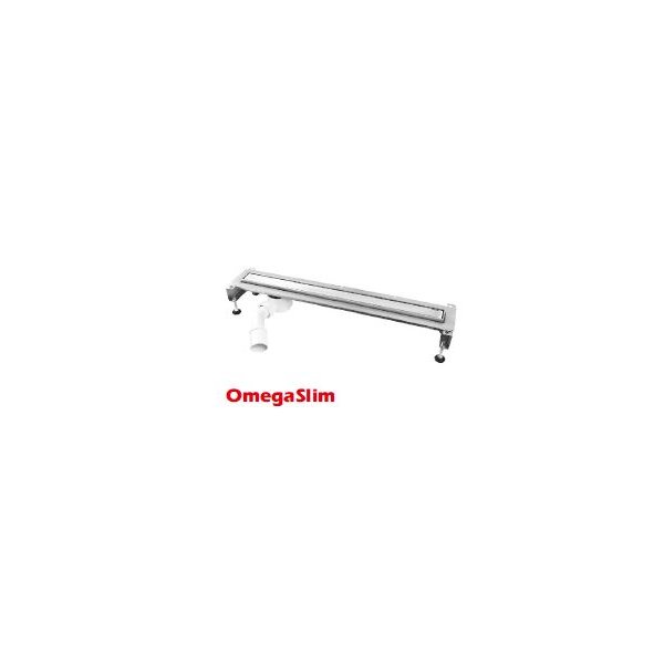 Odpływ liniowy 800mm OMEGAslim, stal szczotkowana + syfon HC26-58WH-65