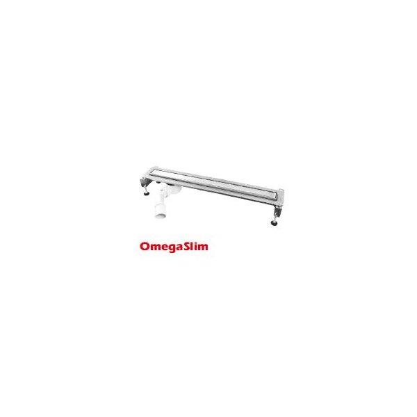 Odpływ liniowy 700mm OMEGAslim, stal szczotkowana + syfon HC26-58WH-65