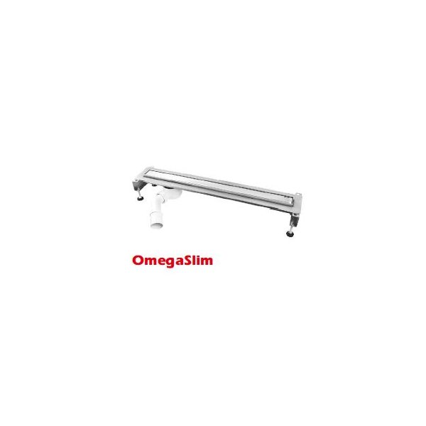 Odpływ liniowy 1200mm OMEGAslim, stal szczotkowana + syfon HC26-58WH-66