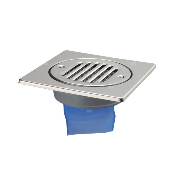 Kratka podłogowa wykonana z stali nierdzewnej z membraną 150x150mm
