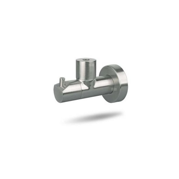 Zawór wodny MCALPINE GLASGOW, mosiądz (stal szczotkowana) 1/2'' x 10 mm