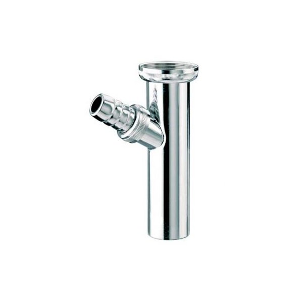 Przedłużka do syfonu umywalkowego 11/4"x32mm z podłączeniem do pralki lub zmywarki CHROM