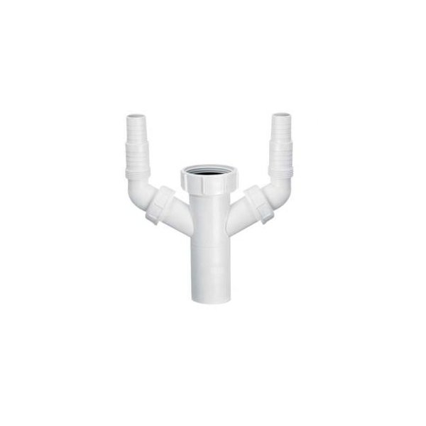 Przedłużka do syfonu zlewozmywakowego 11/2"x40mm z podłączeniem do pralki i zmywarki