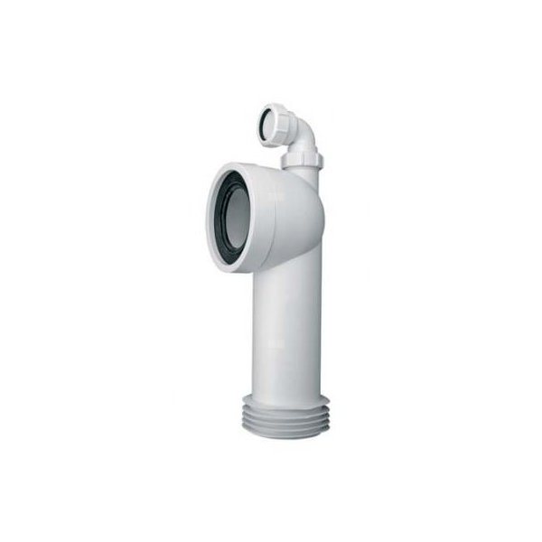 Przyłącze kanalizacyjne, długie L-275mm,wejście 90-110mm,wyjście 110mm, kąt 90 z odejściem 40mm