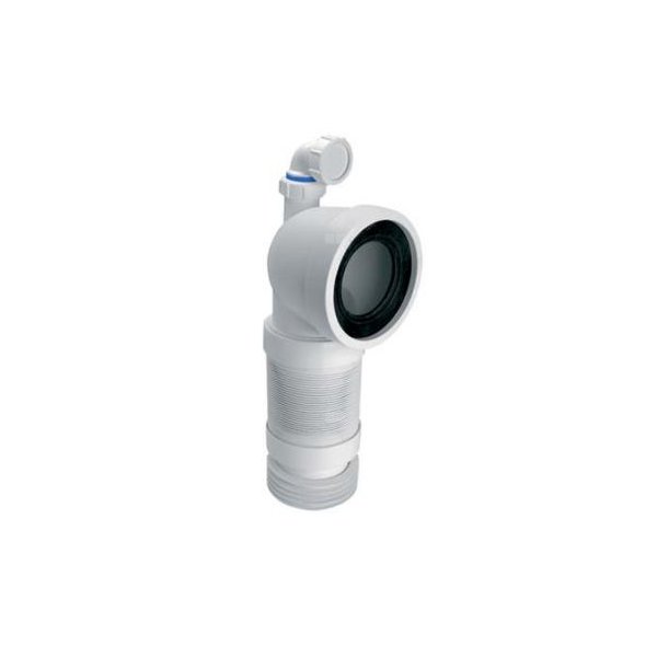 Przyłącze kanalizacyjne harmonijkowe L-265>540mm,wejście 90-110mm,wyjście 110mm, kąt 90 z podłączeniem 40mm