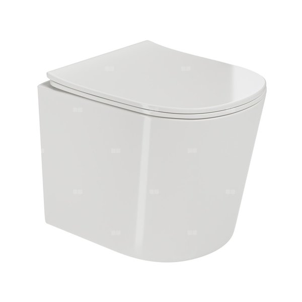 Miska wisząca WC MERLINO Rimless z deską wolnoopadającą slim