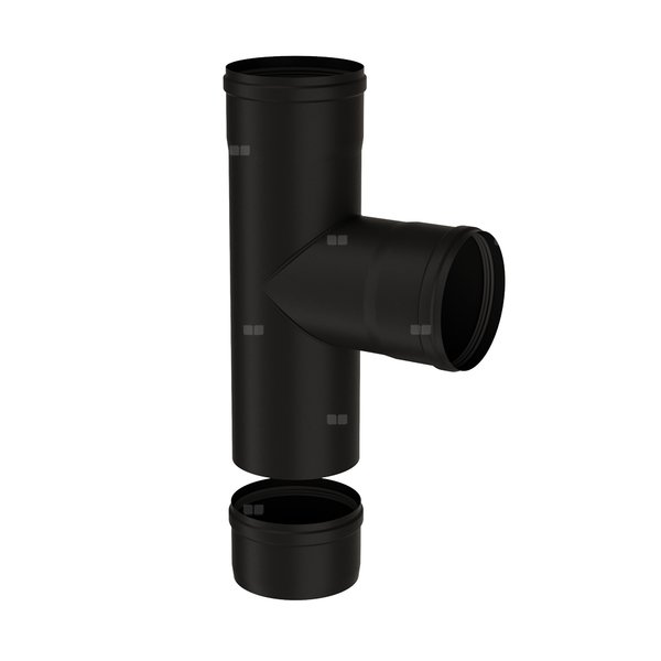 Linea Pellet Trójnik TRF-VD  90 2x kielich z deklem 80 (D080RACT)