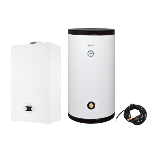 Pakiet - Kocioł gazowy jednofunkcyjny BERETTA QUADRA X 25R kondensacyjny wiszący 3.1 - 25 kW + Zasobnik c.w.uIdra 100SV (100L)