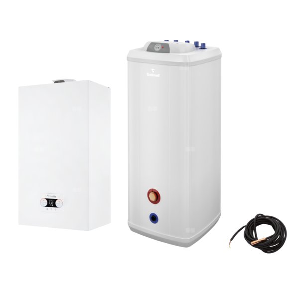 Pakiet - Kocioł gazowy jednofunkcyjny BERETTA QUADRA X 25R kondensacyjny wiszący 3.1 - 25 kW + WymiennikVulcan 100L stojący + Czujnik c.w.u.