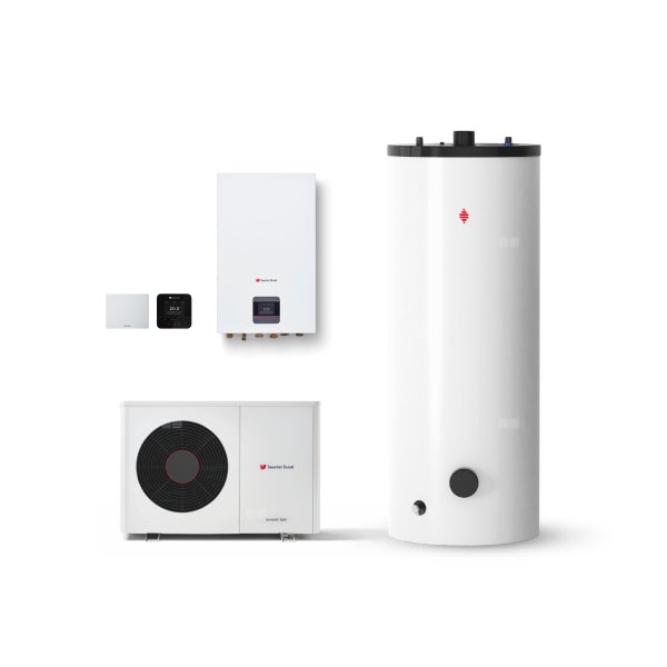 Pompa ciepła powietrzna GeniaAir Split HA 3-8.2 OS 230V + Moduł ścienny HA 5-8.2 WSB + Zasobnik c.w.u. FEW 250 + Regulator SRC 720 + Moduł internetowy