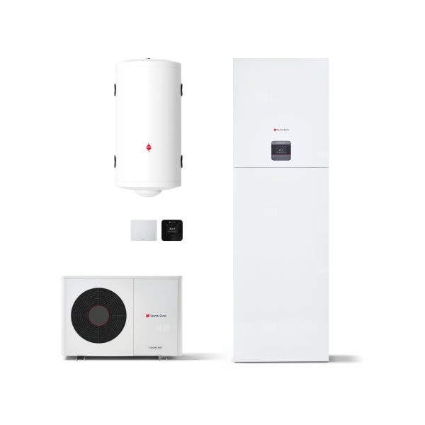 Pompa ciepła powietrzna GeniaAir Split HA 5-8.2 OS 230V + Centrala grzewcza HA STB B5 + Zbiornik buforowy  WN RW 50 + Regulator SRC 720 + Moduł internetowy