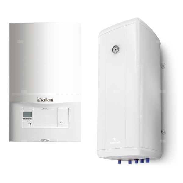 Pakiet - Kocioł gazowy jednofunkcyjny VAILLANT ecoTEC pro VC 146/5-3 kondensacyjny wiszący 5.9 - 15.3 kW + Czujnik c.w.u. + Zasobnik c.w.uVulcan 140L wiszący