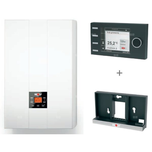 Pakiet - Kocioł gazowy dwufunkcyjny WOLF FGB-K-24 kondensacyjny wiszący 5.3 - 20.7 kW + RegulatorBM-2