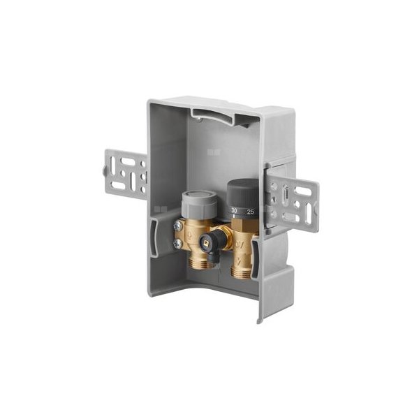 Unibox TQ-RTL vario, regulator temperatury pomieszczenia i ogranicznik temperatury powrotu, z automatycznym zaworem termostatycz