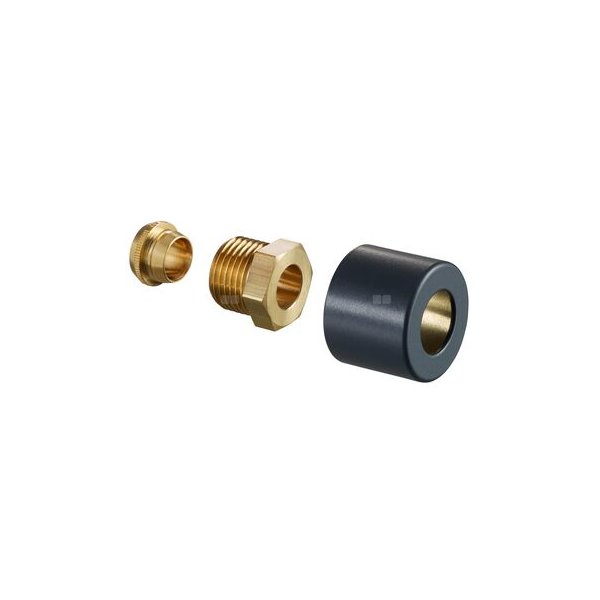 Złączka zaciskowa do rur miedzianych 1/2 x 15 mm, antracytowa