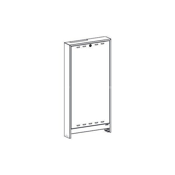 Szafka natynkowa do węzła Regudis, biała, podwyższona, szer. 750 x wys. 1523…1648 x gł. 175 mm