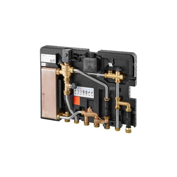 Regudis W-HTE, mieszkaniowy węzeł cieplny ze sterowaniem elektronicznym, 25 l/min, wymiennik lutowany miedzią