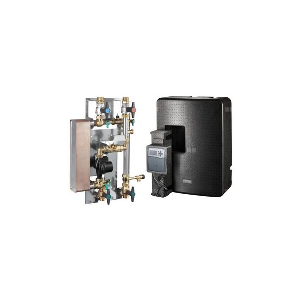 Regumaq X-80, moduł świeżej wody, 2-80 l/min, ze sterownikiem Regtronic RQ z portem S-Bus, z pompą Grundfos UPML 25-105 PWM, z wymiennikiem ciepła lutowanym miedzią