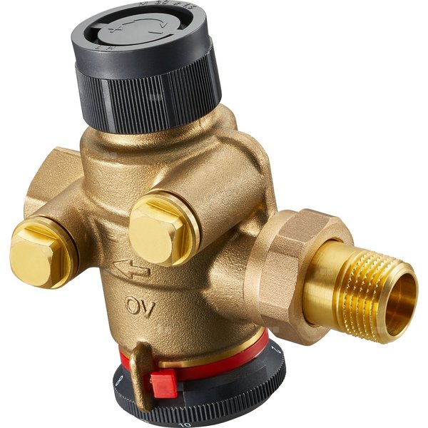 Cocon QTZ DN 15, 1/2 GW + półśrubunek, 200-1300 l/h, PN25, zawór regulacyjny bez zaworków pomiarowych