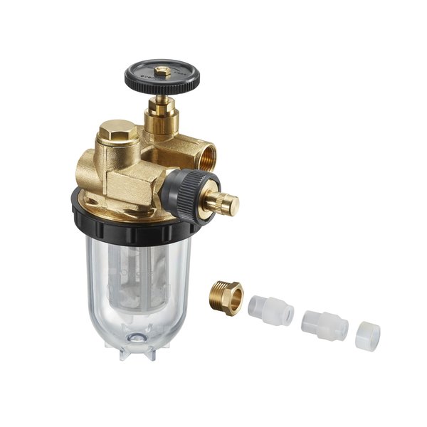 Zestaw Oilpur do systemu 1-rurowego: filtr 2122103 (z nawrotem, z wkładem Niro 100-150 µm) i złączki zaciskowe Ofix-Oil 2127700
