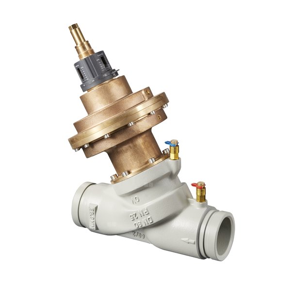Cocon QGC DN100, PN25, 12,5-50 m3/h, automatyczny zawór regulacyjny, z kanałami do złączy sprzęgających 114.3 mm