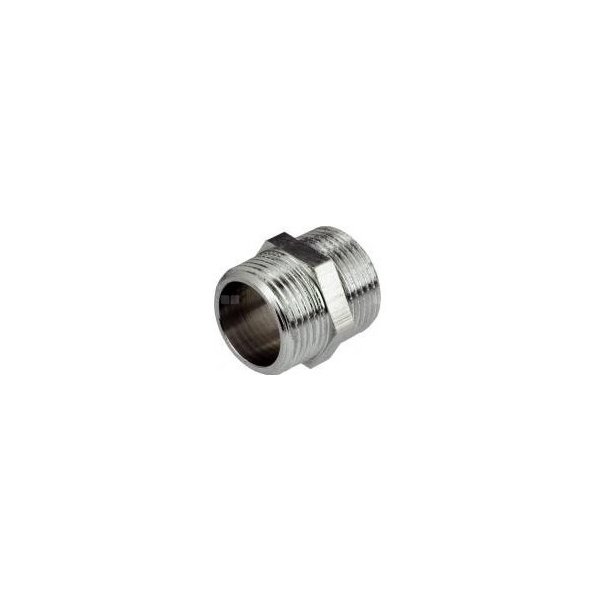 Nypel PERFEXIM 520, mosiądz (chrom), 1/2'' (GZ), PN16 bar