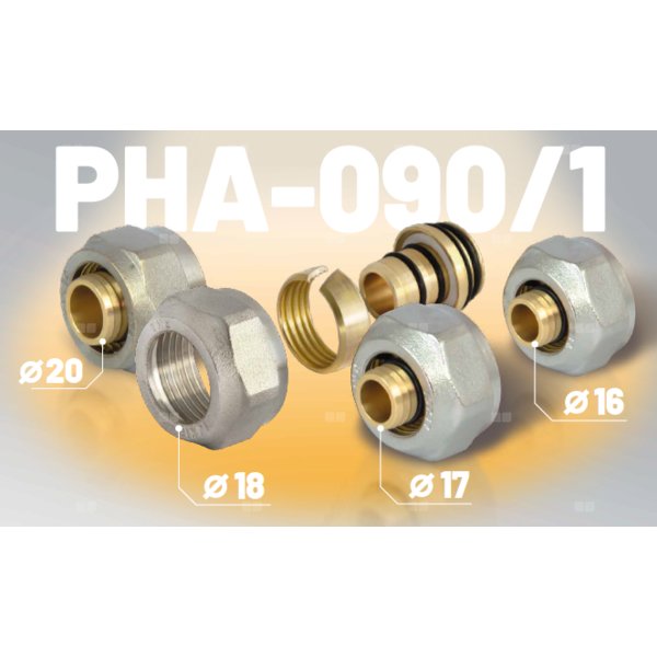 PHA-090/1 O16-A PN10 Łącznik instalacyjny O16 końcówka zaciskowa typ A EN 1254-3