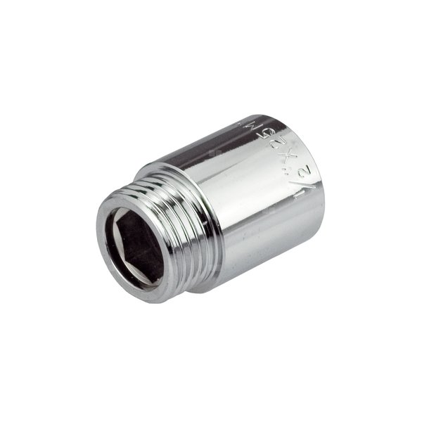 Przedłużka PERFEXIM 502, mosiądz (chrom), 1/2'' (GW x GZ), 10 mm, PN16 bar