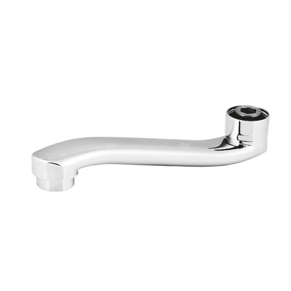 WL-1 Wylewka płaska do baterii, wygięta L-14cm, nakrętki 3/4"