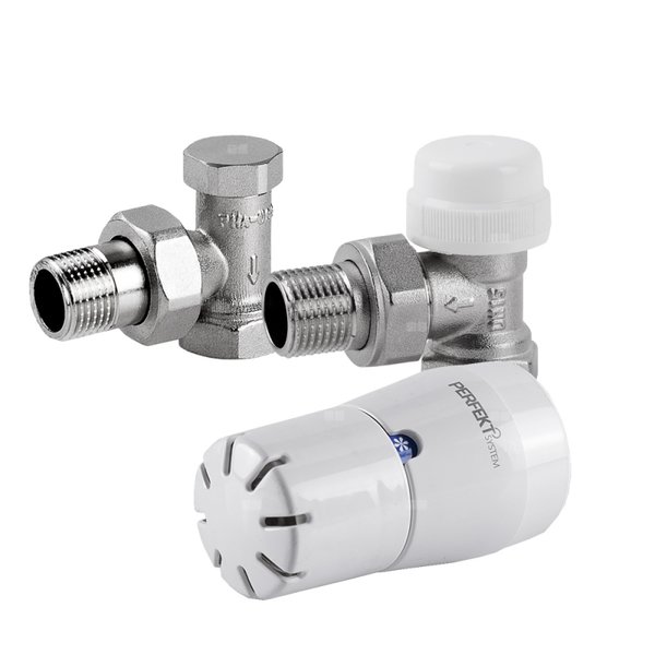 PHA-027 Komplet termostatyczny z nastawą 1/2" kątowy