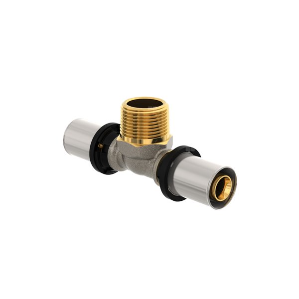 Trojnik PURMO CLEVERFIT RADIAL, odejście z gwintem zewnetrznym  20 x 1/2" GZ x 20