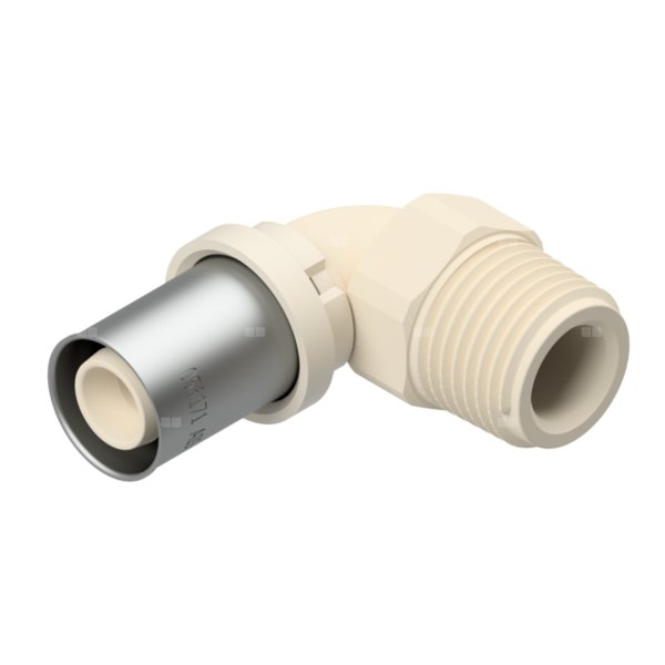 Kolano zaprasowywane 90' QIK, PPSU, 1'' x 32 mm (GZ x złącze zaprasowywane)