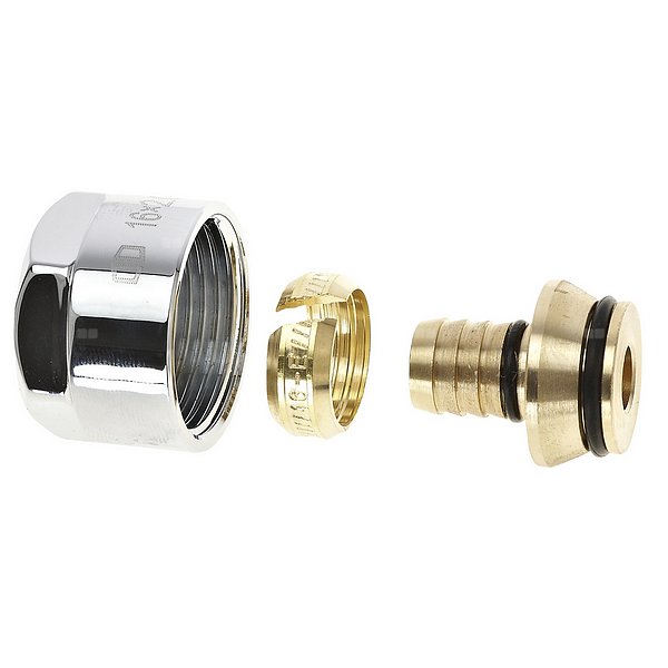 Złączka QIK, mosiądz (biały), 3/4'' x 15 mm (GW x eurokonus)