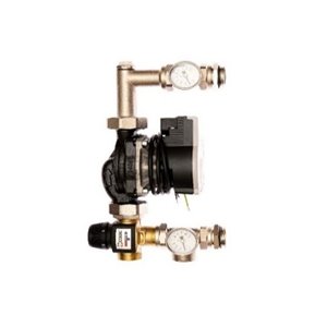 Zespół mieszający QIK Optimo - ZMPW-3/E/N - 20-50'C z pompą WILO Yonos Para RS25/6 Kvs 3,4 niklowany
