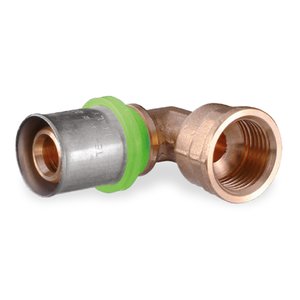 Kolano mosiężne zaprasowywane QIK GW 40x4,0-1 1/4" II