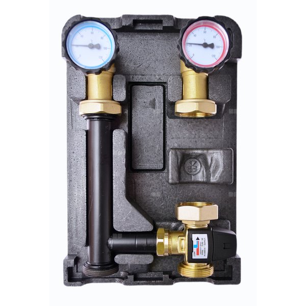 Grupa pompowa QIK Optimo mieszająca GZ x GW 6/4'' x 1'', z zaworem trójdrożnym