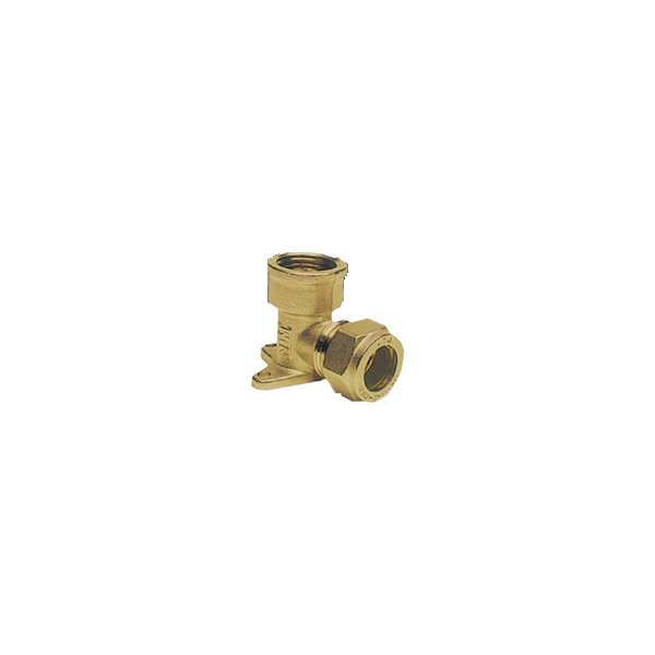 Kolano skręcane naścienne QIK Do rur miedzianych, mosiądz, 1/2'' x 15 mm (GW x złącze skręcane)