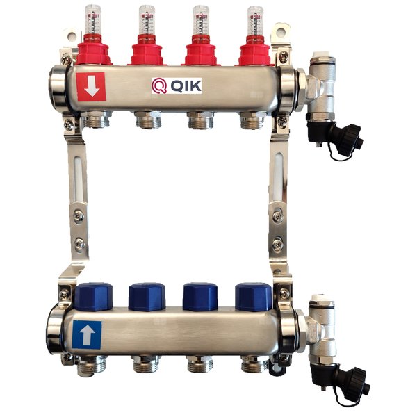 Rozdzielacz INOX do OP z przepływ - QIK BASIC II - 13 sekcji