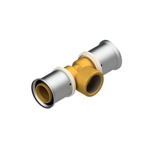 Trójnik mosiężny zaprasowywany QIK GW 40x4,0-1"-40x4,0 XPRT