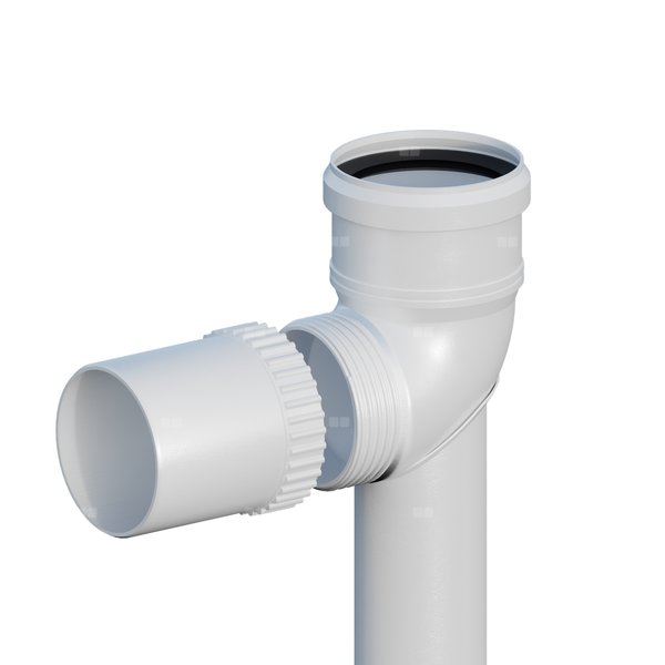 Kolano PP 87 st. skręcane DN60mm na podstawie L500mm z uszczelką [EPDM]