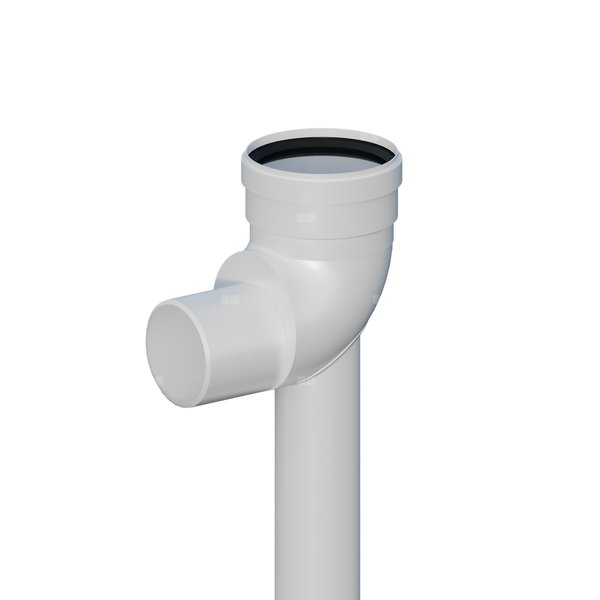 Kolano PP 87 st. redukcyjne DN80/60mm na podstawie L500mm z uszczelką [EPDM]